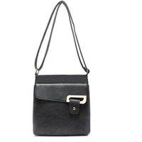 JFY Women's Buckle Messenger Bag/ Cross Body Bag in Grey
