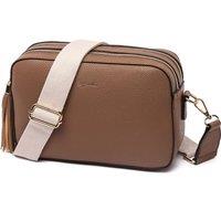 Raffaella Women's Cross Body Camera Bag in Light Brown