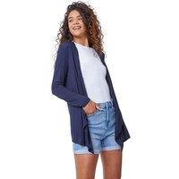 Roman Women's Waterfall Front Jersey Knit Cardigan in Navy | Size: 18
