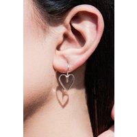Otis Jaxon London Women's Heart Lace Sterling Silver Drop Earrings