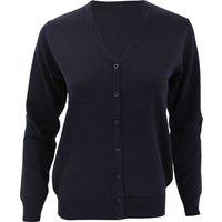 Kustom Kit Women's V-Neck Cardigan Knitwear in Navy | Size: 14