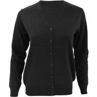 Kustom Kit Women's V-Neck Cardigan Knitwear in Black | Size: 14