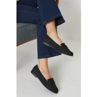 Dorothy Perkins Women's Wide Fit Loretta Tassel Loafers in Natural Black | Size: 5