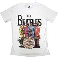 The Beatles Women's Sgt Pepper T-Shirt in White | Size: Large
