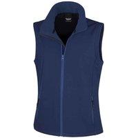 Result Women's Core Printable Soft Shell Bodywarmer in Navy | Size: Small