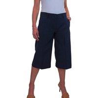 Paulo Due Women's Smart Pleated Leg Culotte in Navy | Size: 16