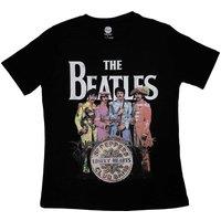 The Beatles Women's Sgt Pepper Skinny Fit T-Shirt in Black | Size: Small