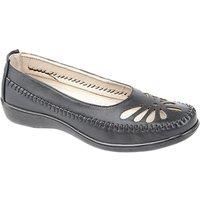 Boulevard Women's Punched Summer Casual Shoes in Black | Size: 7