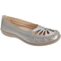 Boulevard Women's Punched Summer Casual Shoes in Silver | Size: 6