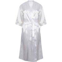 Towel City Women's Satin Robe in White | Size: 12-14
