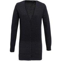 Premier Women's Longline V Neck Cardigan in Charcoal | Size: 24