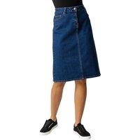 Roman Women's Cotton Denim Stretch A line Skirt in Indigo | Size: 14