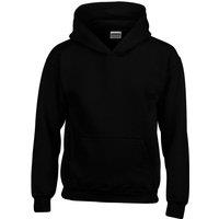 Gildan Heavy Blend Hooded Sweatshirt in Black | Size: 12 Years