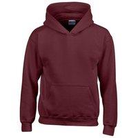 Gildan Heavy Blend Hooded Sweatshirt in Maroon | Size: 12-13 Years