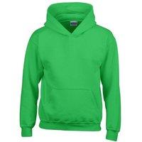 Gildan Heavy Blend Hooded Sweatshirt in Green | Size: 12 Years