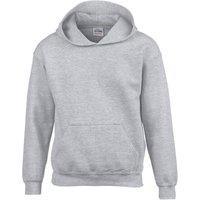 Gildan Heavy Blend Hooded Sweatshirt in Grey | Size: 7-8 Years