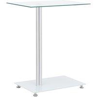 U-Shaped Side Table Transparent 45x30x58 cm Tempered Glass