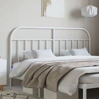 Berkfield Home Metal Headboard White 180 cm