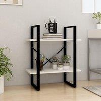 Berkfield Home 2-Tier Book Cabinet White 60x30x70 cm Solid Pine Wood | Size: 60 x 30 x 70 cm