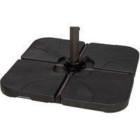 Royalcraft Water Fillable Base For Cross Base Cantilever Parasol - Set of 4 in Black