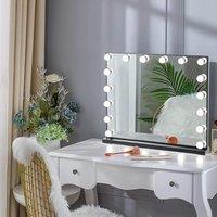 Hollywood Vanity Mirror with 3 Lighting Modes,Tabletop Mirror For Dressing Table ? Bathroom 62*52CM