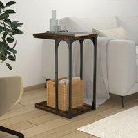 Berkfield Home Side Table Smoked Oak 40x30x60 cm Engineered Wood in Brown | Size: 40 x 30 x 60 cm