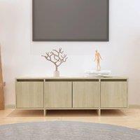 Berkfield Home TV Cabinet Sonoma Oak 120x30x40.5 cm Engineered Wood in Beige