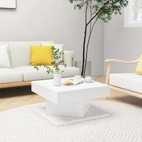 Berkfield Home Coffee Table White 57x57x30 cm Engineered Wood | Size: 57 x 57 x 30 cm