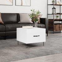 Berkfield Home Coffee Table High Gloss White 50x50x40 cm Engineered Wood | Size: 50 x 50 x 40 cm