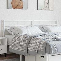 Metal Headboard White 160 cm