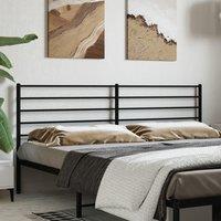 Berkfield Home Metal Headboard Black 200 cm