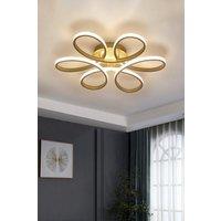65W Modern Gold Acrylic Petal LED Semi Ceiling Light