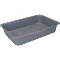 MasterClass Smart Ceramic Non-Stick Large Roasting Pan & Lid, 42.5 x 31.5 x 18cm, Display Boxed in Grey | Size: 42.5 x 31.5 x 18 cm