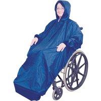 Aidapt Fleece Lined Wheelchair Mac with Sleeves Blue