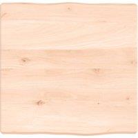Berkfield Home Table Top 40x40x(2-4) cm Untreated Solid Wood Live Edge in Brown