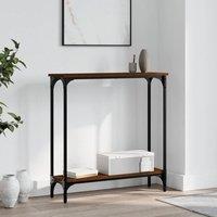 Berkfield Home Console Table Brown Oak 75x22.5x75 cm Engineered Wood