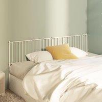 Berkfield Home Metal Headboard White 200 cm