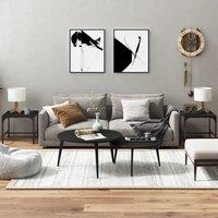 Berkfield Home Side Tables 2 pcs Black 40x40x35 cm Engineered Wood | Size: 40 x 40 x 35 cm