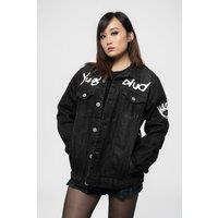 Yungblud Be Happy Denim Jacket in Black | Size: XL