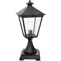Netlighting Turin Outdoor Pedestal Lantern E27 in Black
