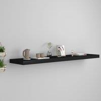 Berkfield Home Floating Wall Shelf Black 120x23.5x3.8 cm MDF