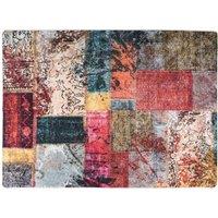 Berkfield Home Rug Washable Patchwork 120x180 cm Multicolour Anti Slip | Size: 100 cm diameter