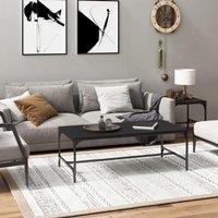 Berkfield Home Coffee Table Black 100x50x35 cm Engineered Wood | Size: 100 x 50 x 35 cm