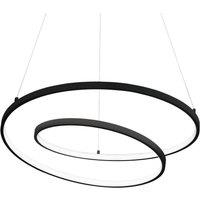 Netlighting OZ Dimmable Swirl 80cm Integrated LED Pendant Ceiling Light Black 3000K