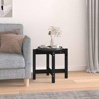 Berkfield Home Coffee Table Black 52.5x45 cm Solid Wood Pine