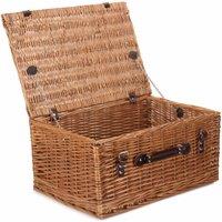 Red Hamper Wicker Double Steamed 51cm Picnic Basket in Brown