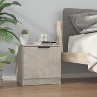 Berkfield Home Bedside Cabinet Concrete Grey 40x39x40 cm | Size: 40 x 39 x 40 cm