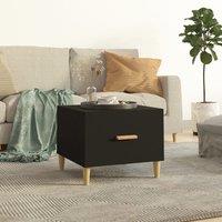 Berkfield Home Coffee Table Black 50x50x40 cm Engineered Wood | Size: 50 x 50 x 40 cm
