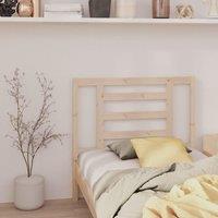 Berkfield Home Bed Headboard 96x4x100 cm Solid Wood Pine in Brown | Size: 96 x 4 x 100 cm