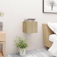 Berkfield Home Bedside Cabinet Sonoma Oak 30.5x30x30 cm Engineered Wood in Brown